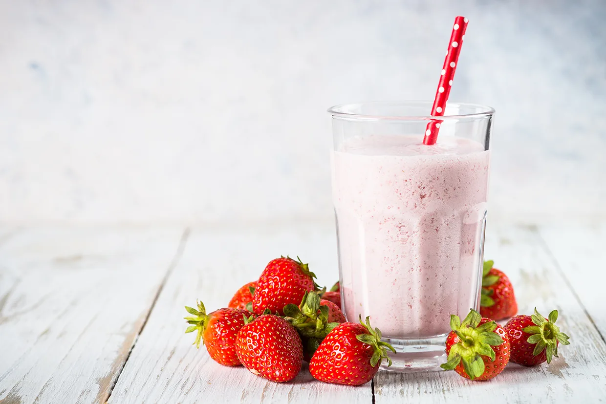 batido de proteínas de fresa receta